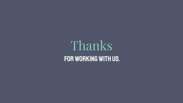 Thanks For Working With Us